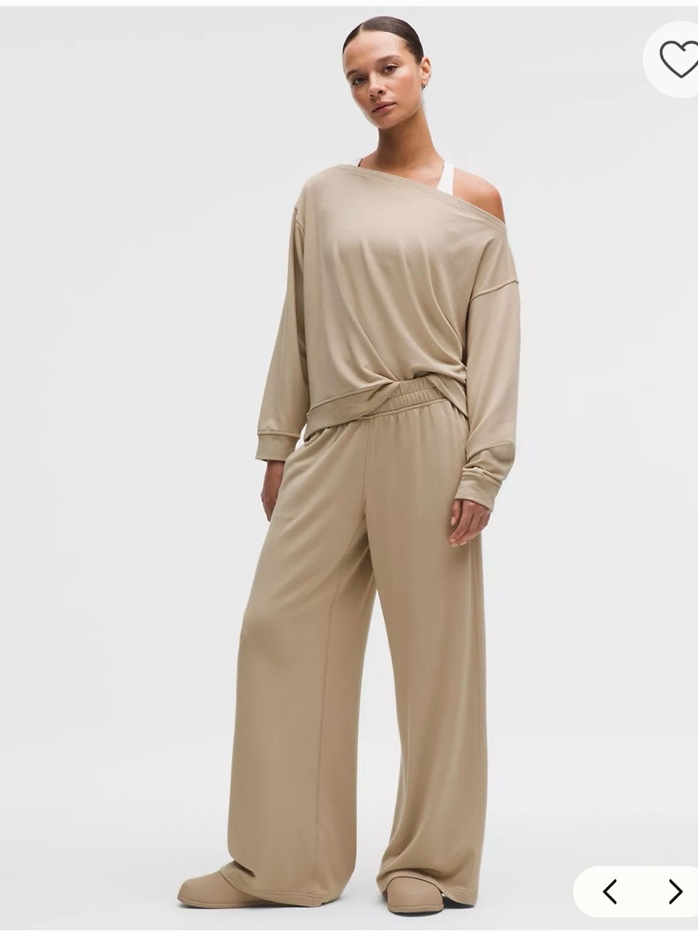 Lululemon BeCalm Oversized Boatneck Long-Sleeve Shirt and Pant set